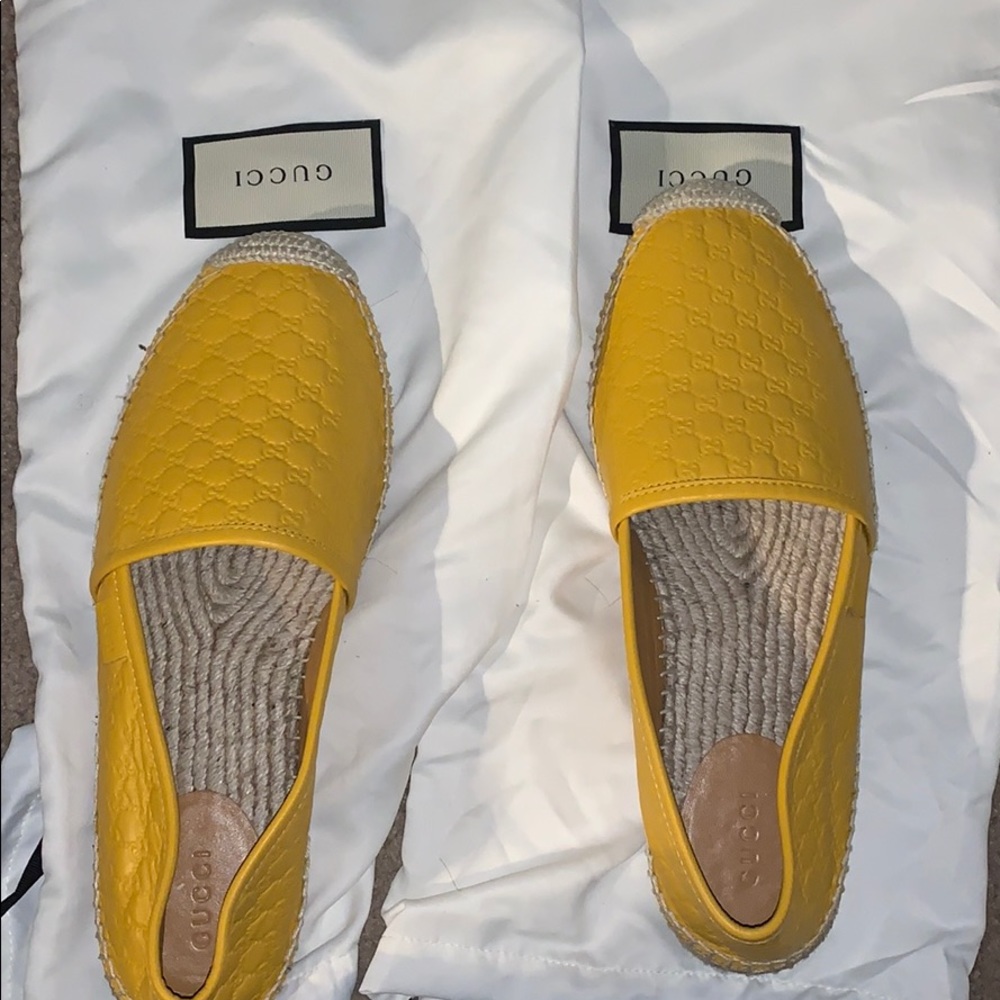 COPY - GUCCI GG MUSTARD ESPADRILLES (Leather)